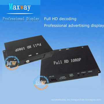 reproductor multimedia de publicidad comercial HD